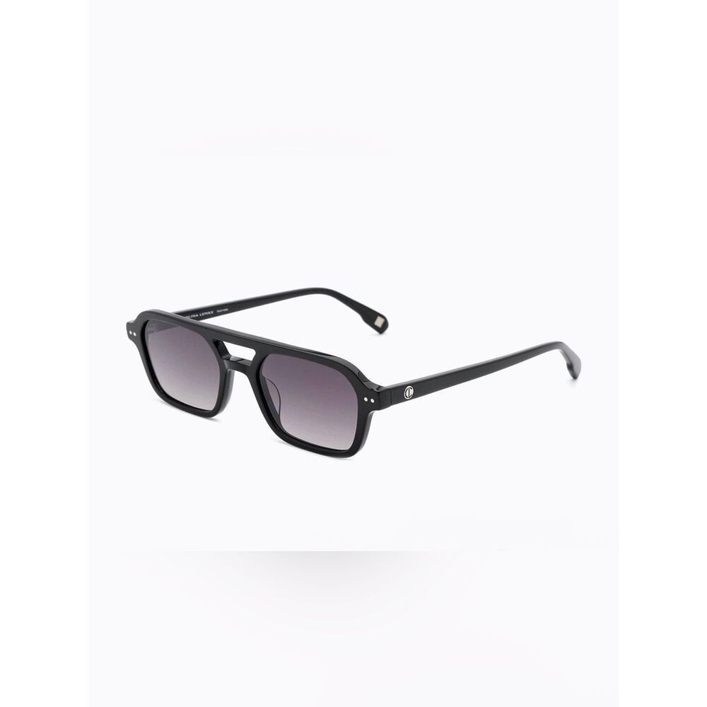 Black Square Frame Women's Sunglasses - Polarized Gradient Lenses